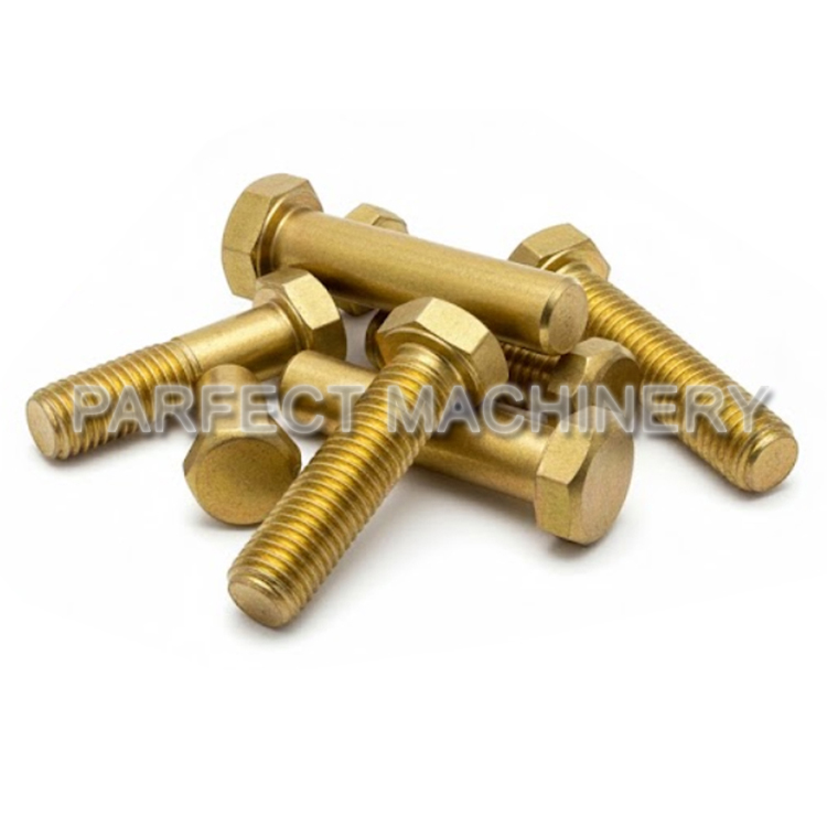 brass hex head bolt-cold headed brass part-cold forging 08
